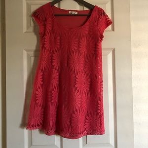 Salmon pink baby doll dress